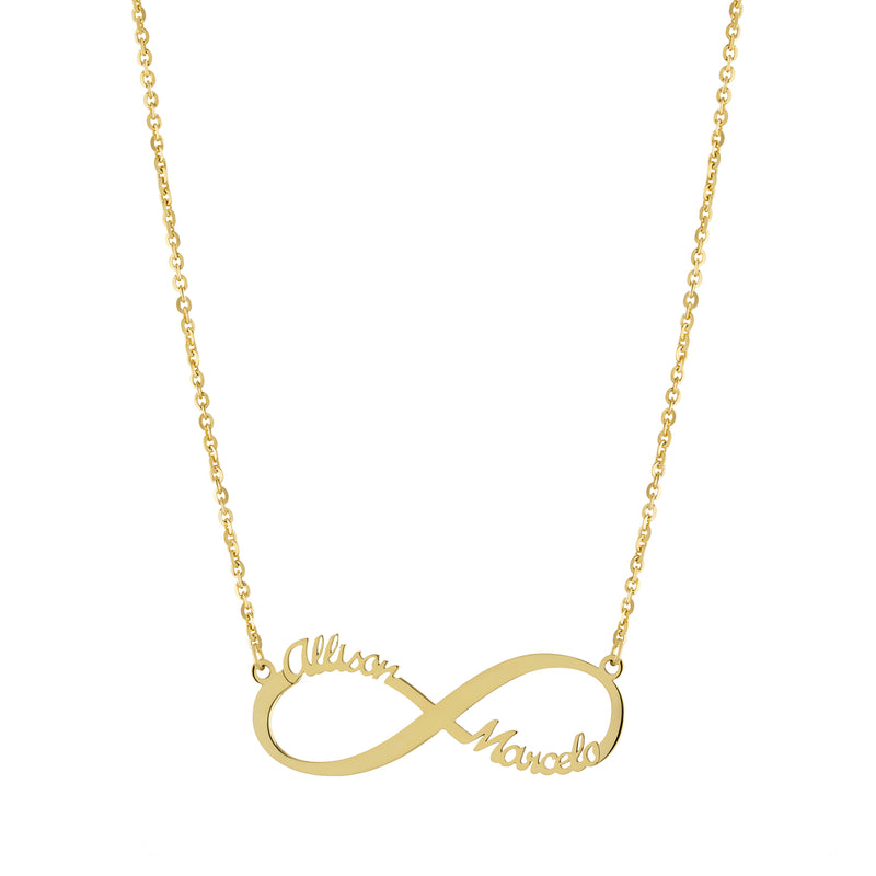 Custom Infinity Necklace with Names - Personalized Sterling Silver Jewelry for Women"