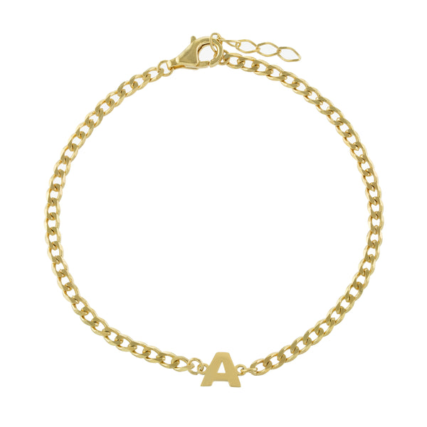 Havana Curb Chain Initial Anklet