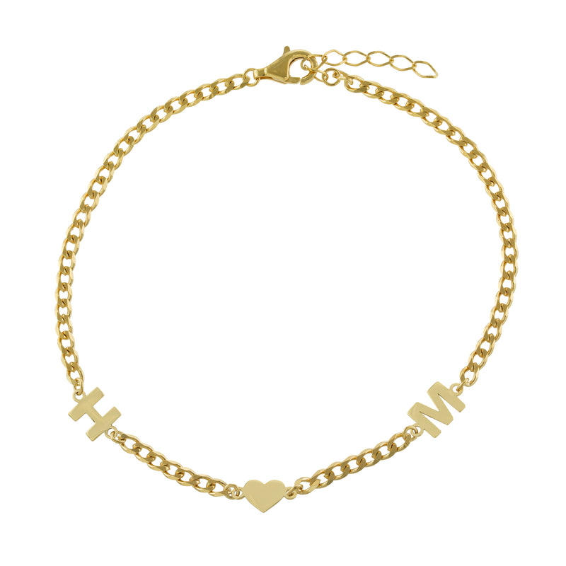 Havana Curb Chain Initial Anklet